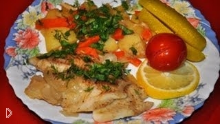 —мотреть онлайн Рецепт приготовления картошки и рыбы в мультиварке