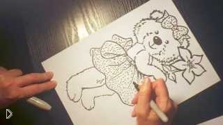 —мотреть онлайн Как поэтапно нарисовать красивого медвежонка
