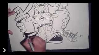—мотреть онлайн Как нарисовать граффити зайца карандашом на бумаге