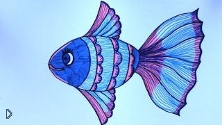—мотреть онлайн Как красиво нарисовать маленькую рыбку карандашом